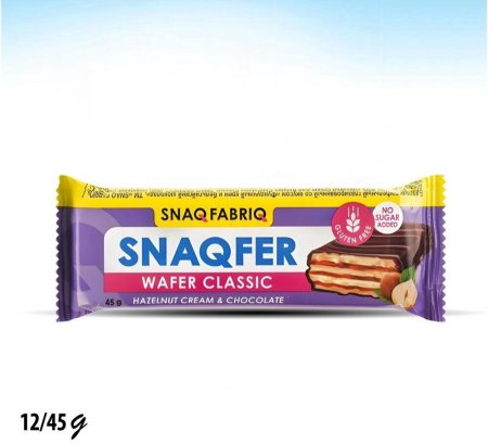 ويفر كلاسيك بنكهة كريمة البندق والشوكولاتة بدون سكر وبدون جلوتين